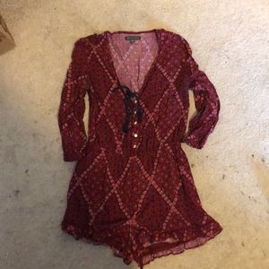 Maroon/plum romper